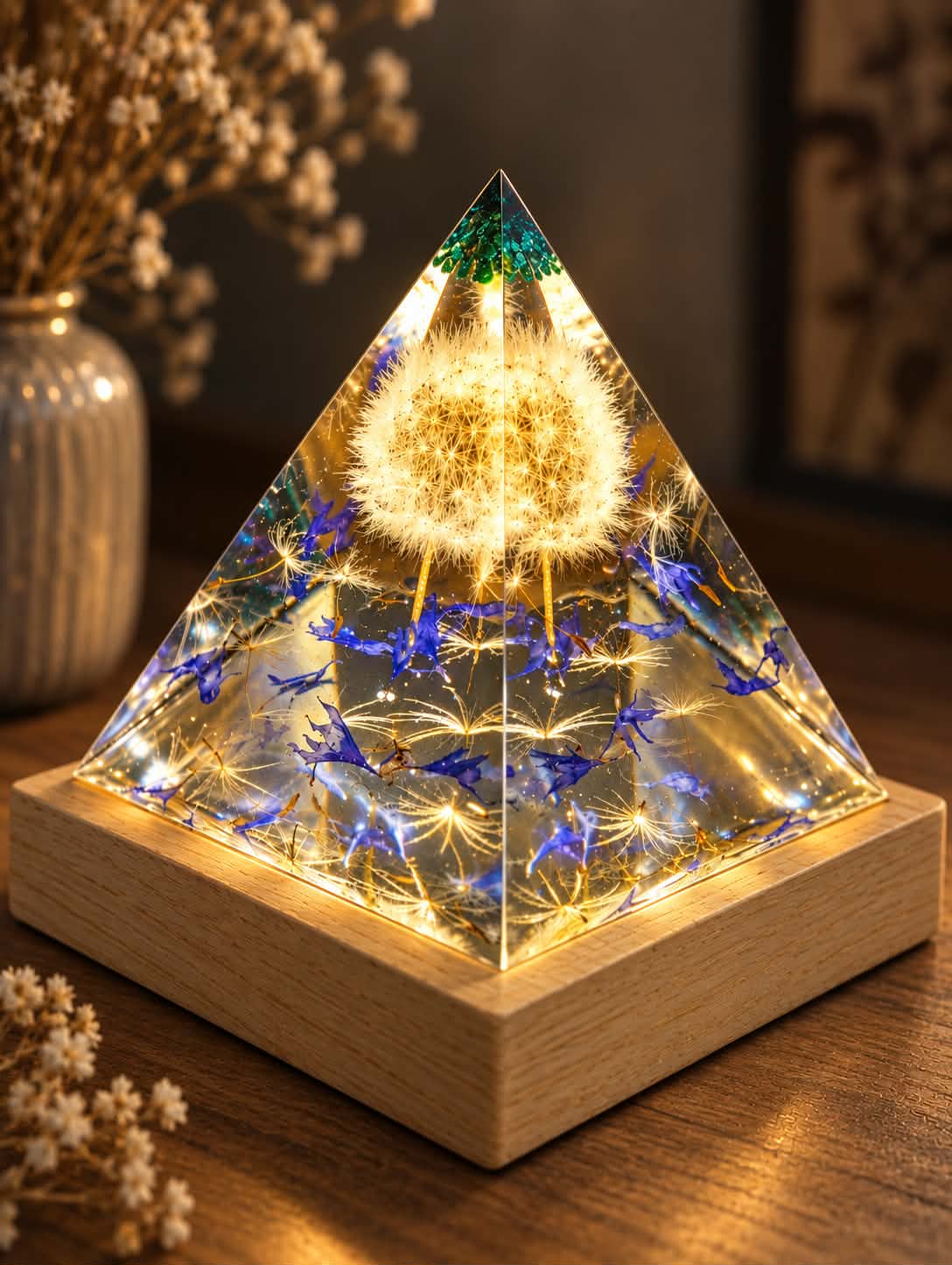 Lampa za pryskyřice - Pampelišková pyramida