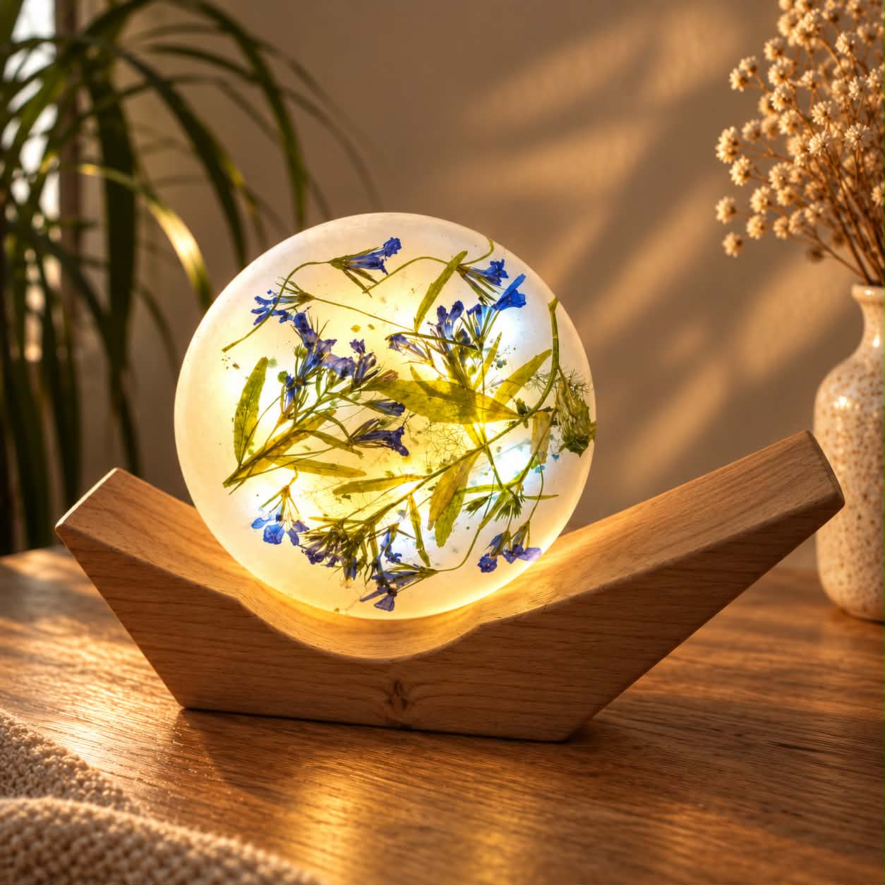 Lampa z pryskyřice Loďka Lobelky 