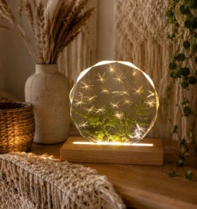 Lampa z pryskyřice -Krása pampelišky